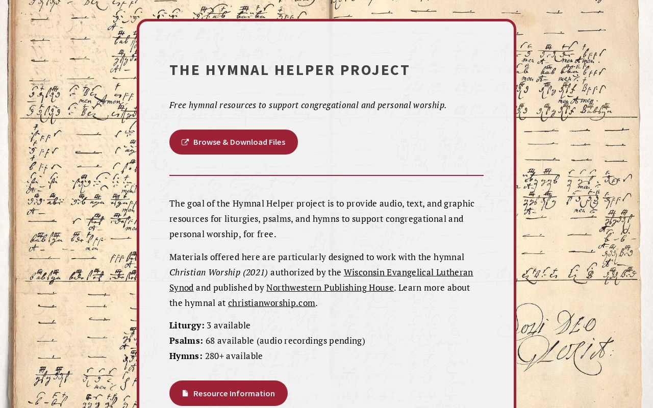 Hymnal Helper